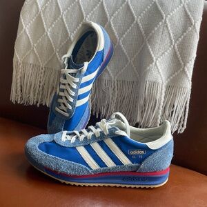Blue suede Adidas  Size 9